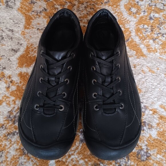 KEEN Presidio II Black Leather Sneaker Shoe - Picture 2 of 12
